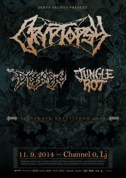 Konec poletja prihajajo k nam Cryptopsy (Can), Jungle Rot (USA), Disgorge (USA)!