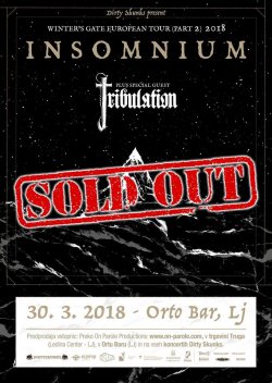 Koncert Insomnium, Tribulation razprodan!