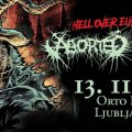 Aborted (Cryptopsy, Benighted, Cytotoxin), torek, 13.11.2018, Ljubljana (Orto bar)!