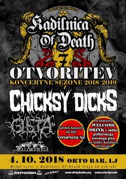 Chicksy Dicks, Glista, Malorshiga, četrtek, 04.10.2018, Ljubljana (Orto bar)!