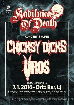 Kadilnica Of Death v četrtek 7.1.2016: Chicksy Dicks (Si), Uroš (Si)!