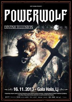 16.11. Powerwolf (Ger), Divine Illusion (Si), Space Unicorn On Fire (Si)!
