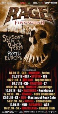 Rage (plus Firewind, Darker Half), sreda, 10.01.2018, Salzburg (Rockhouse), Avstrija!