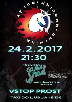 Space Unicorn On FIre, petek, 24.02.2017, Kamnik (Mali grad)!