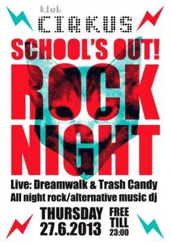 Rock večer v Klubu Cirkus s koncertom Dreamwalk & Trash Candy