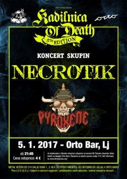 Necrotik, Pyroxene, četrtek, 05.01.2017, Ljubljana (Orto bar)!