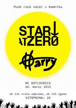 Start At Zero, Harry, petek, 20.03.2015, Kamnik (MC Kotlovnica)!